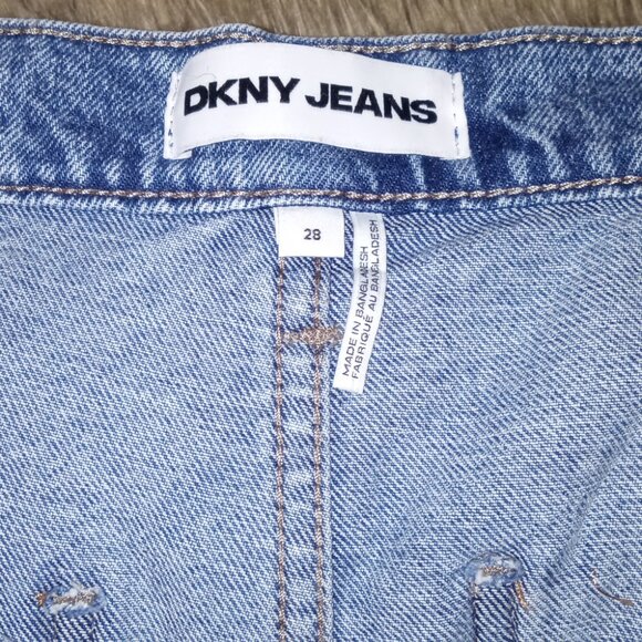 DKNY High Rise Utility Barrel Leg Jeans - Picture 3 of 9